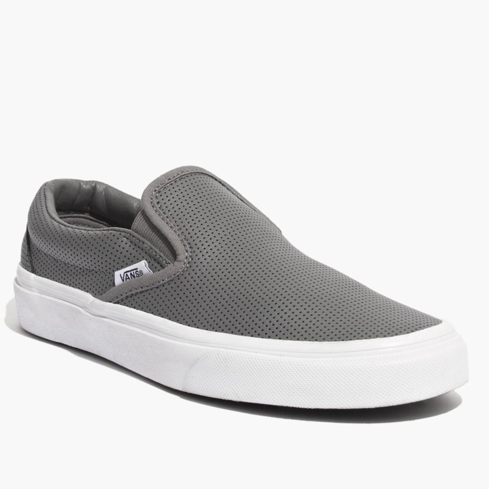 Vans Perforated Leather Slip Ons